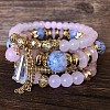 4Pcs Bohemian Style Acrylic Beaded Stretch Bracelet Sets for Women WGF9E90-02-2