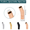 8Pcs 4 Colors Stainless Steel Bayonet Clasps STAS-DR0001-14-2