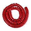 Opaque Solid Color Glass Beads Strands GLAA-N026-4x8mm-06-2