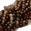 Dyed Natural Agate Faceted Round Beads Strands G-E320B-10mm-04-1