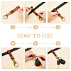 AHADERMAKER 2 Sets PU Leather Keychain KEYC-GA0001-23-3