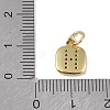 Rack Plating Brass Micro Pave CLear Cubic Zirconia Charms KK-E110-14G-H-3