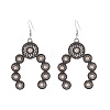 Alloy Synthetic Turquoise Arch Dangle Earrings FS-WG5C75B-01-1