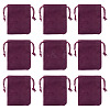 20Pcs Rectangle Velvet Drawstring Pouches TP-TA0001-04E-3