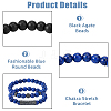 4Pcs 4 Style Natural Lapis Lazuli & Glass Beaded Stretch Bracelets Set BJEW-FI0001-56-4