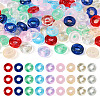  90Pcs 9 Colors Transparent Glass European Beads GLAA-TA0001-79-9