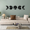 Wood Moon Phase Pendant Decoration HJEW-WH20013-005-5