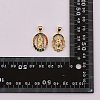 10Pcs Rack Plating Brass Micro Pave Cubic Zirconia Pendants KK-SZ0001-88-8