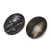 Natural Black Lip Shell Carved Cabochons SSHEL-B006-08-2