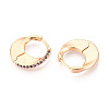 Brass Micro Pave Zirconia Moon Hoop Earrings EJEW-T048-37B-G-2