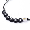 (Jewelry Parties Factory Sale)Adjustable Waxed Polyester Cord Beaded Bracelets BJEW-JB05294-01-2