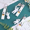 3Pcs Astronaut Keychain Cute Space Keychain for Backpack Wallet Car Keychain Decoration Children's Space Party Favors JX317C-5