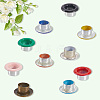 200 Sets 10 Colors Iron Grommet Eyelet Findings SCRA-GF0001-10B-03-6