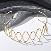 Iron Open Cuff Choker Necklaces for Women NJEW-M085-03G-1