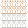 Olycraft 60Pcs 2 Colors Alloy Open Back Bezel Pendants FIND-OC0003-36-1