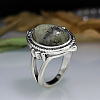 Oval Natural Labradorite Finger Rings WG970F5-05-1