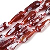Natural Fire Crackle Agate Beads Strands G-K393-F01-8x20-2