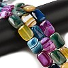 Natural Striped Agate/Banded Agate Beads Strands G-B137-B01-01-2