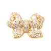 925 Sterling Silver Micro Pave Clear Cubic Zirconia Bowknot Multi-Strand Links STER-S013-02G-1