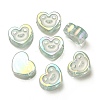 UV Plating Rainbow Iridescent Acrylic Enamel Beads OACR-G012-10D-1