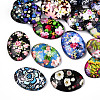 Flatback Glass Cabochons GGLA-WH0034-05-2