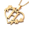 PVD Vacuum Plating 201 Stainless Steel Pendant Necklaces NJEW-R267-02H-G-4