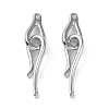 Brass Hook and Eye Clasps X-KK-B087-18P-1