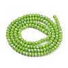 Electroplate Opaque Solid Color Glass Beads Strands LS-EGLA-A044-P1mm-L30-3