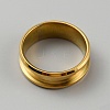304 Stainless Steel Grooved Finger Ring Settings RJEW-WH0010-08C-G-2