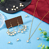 12Pcs Brass & Glass Imitation Cat Eye Round Charms PALLOY-TAC0237-01-7