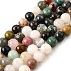 Natural Quartz Crystal & Rhodochrosite & Rose Quartz & Amethyst & Strawberry Quartz & Tourmalinated Quartz/Black Rutilated Quartz Beads Strands G-B143-A01-10mm-2