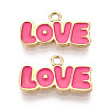 304 Stainless Steel Enamel Pendants STAS-T068-02B-1