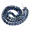 Electroplate Transparent Glass Beads Strands EGLA-N006-003-B-3