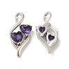 Enchanting Double Heart Brass Pendants ST6267628-1