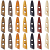 56Pcs 7 Colors 2-Hole Wood Buttons BUTT-GF0004-26-1