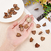 ARRICRAFT 12 Pairs Walnut Wood Stud Earring Findings FIND-AR0002-75-3