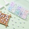 250Pcs 10 Colors Iridescent Plating Acrylic Beads MACR-CJ0001-66-1-5