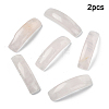 2Pcs Natural Rose Quartz Connector Charms G-YW0002-72D-1