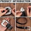 2 Sets 2 Colors Belt Zinc Alloy Buckle Sets FIND-CY0001-30-6