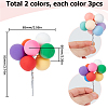 6Pcs 2 Colors Foam Cake Insert Card Decoration AJEW-SC0002-74-2