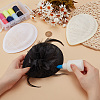 3Pcs 3 Colors Linen Mini Hat Fascinator Base AJEW-FG0004-04-3