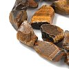 Raw Rough Natural Tiger Eye Beads Strands G-M453-D10-4
