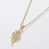 Stainless Steel Pendant Necklaces NJEW-I106-04G-2