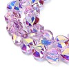 Electroplate Transparent Glass Beads Strands EGLA-B012-AB06-3