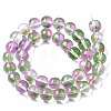 Transparent Spray Painted Glass Bead Strands GLAA-N035-03D-B01-2