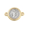 Rack Plating Religion Brass Connector Charms LS-KK-B097-02G-2