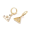 Triangle Real 18K Gold Plated Brass Dangle Leverback Earrings EJEW-L268-030G-04-2