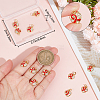 15Pcs Brass Micro Pave Clear Cubic Zirconia Pendants KK-BBC0010-36-3