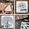 Large Plastic Reusable Drawing Painting Stencils Templates DIY-WH0202-249-4