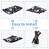 2 Sets 2 Colors  Rectangle with Fish Pattern Polyester Car Shift Boot Cover AJEW-FH0004-95-3
